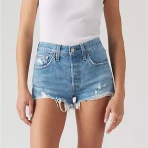 Levi’s 501 High Rise Jean Shorts 24 | Blue Denim